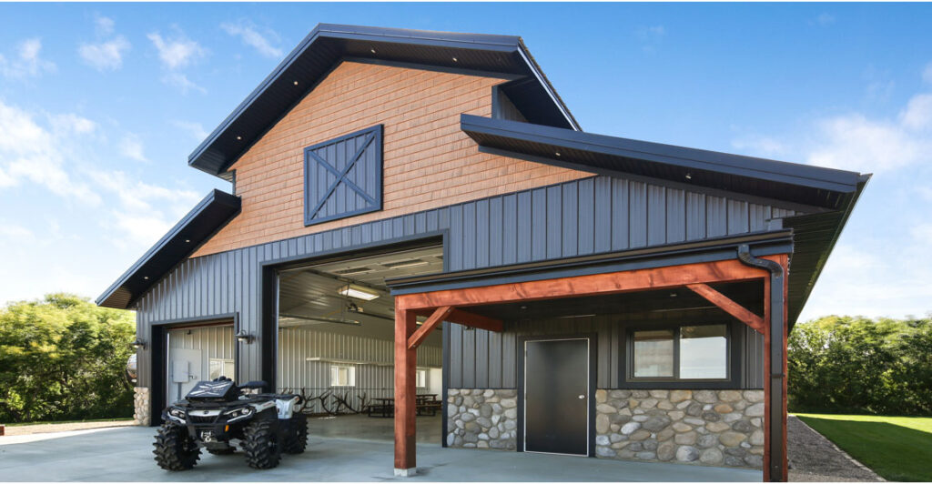 custom acreage with with large garage